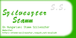 szilveszter stamm business card